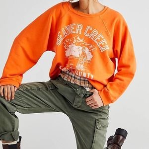 Free People Beaver Creek Retrobrand Sweatshirt Medium